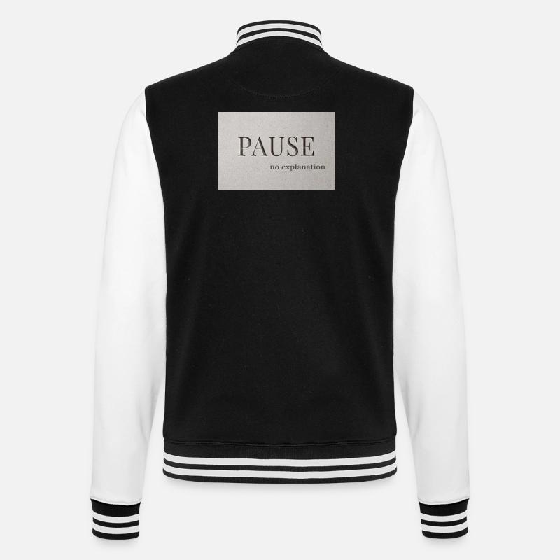 PAUSE – pas d’explication - Veste Teddy - noir/blanc