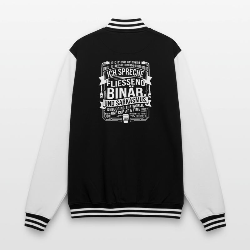 Coding Binary Coffee Sarcasm College Sweat Jacket
