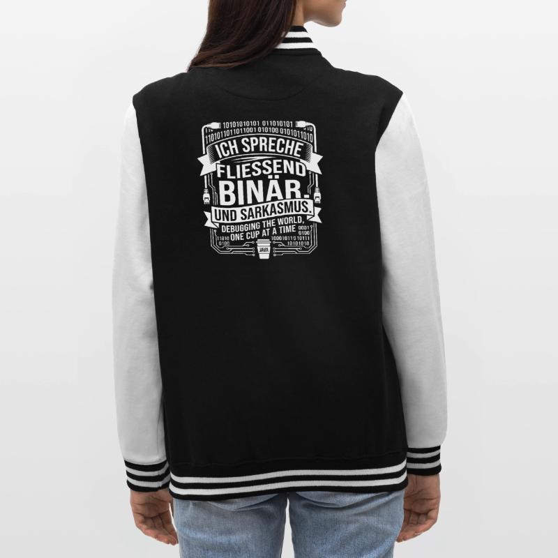 Coding Binary Coffee Sarcasm College Sweat Jacket
