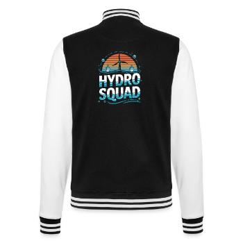 Hydro Squad Énergie Renouvelable Hydroélectricité - Veste Teddy - noir/blanc - Dos - Marisol (170cm)