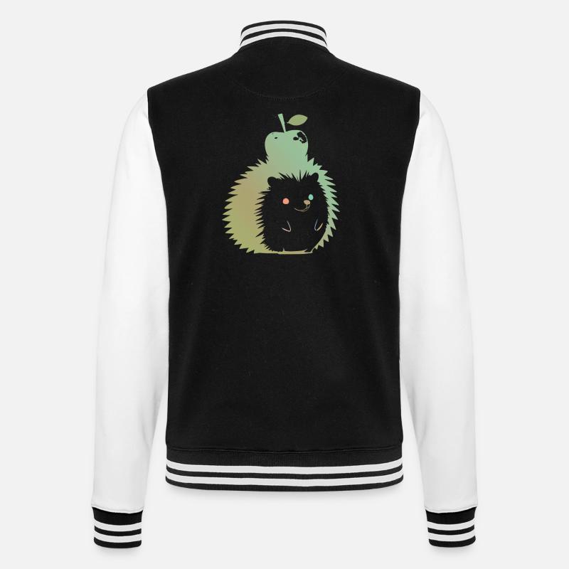 Hérisson Pastel avec Pomme - Veste Teddy - noir/blanc