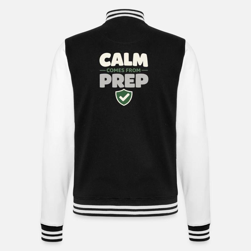 Ruhe Schlägt Panikbereitschaft, Lebensstil, - College-Sweatjacke - Schwarz/Weiß
