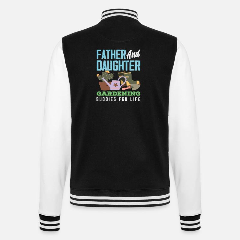 Vater-tochter-gartenarbeit Garten - College-Sweatjacke - Schwarz/Weiß