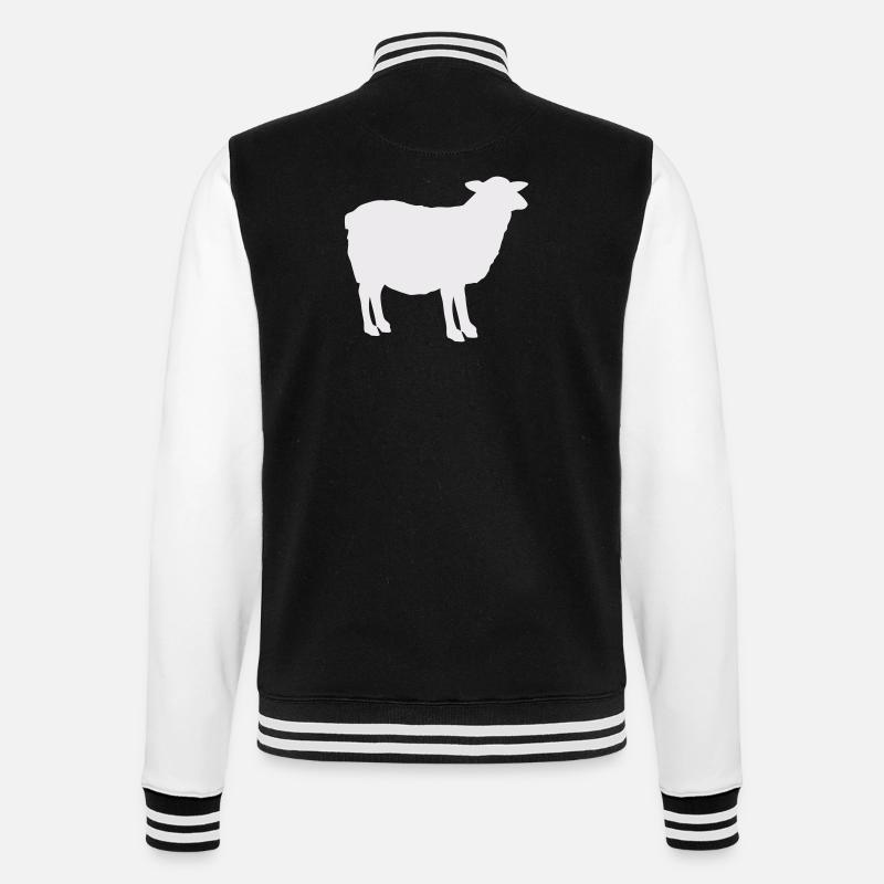 Silhouette de mouton - Veste Teddy - noir/blanc