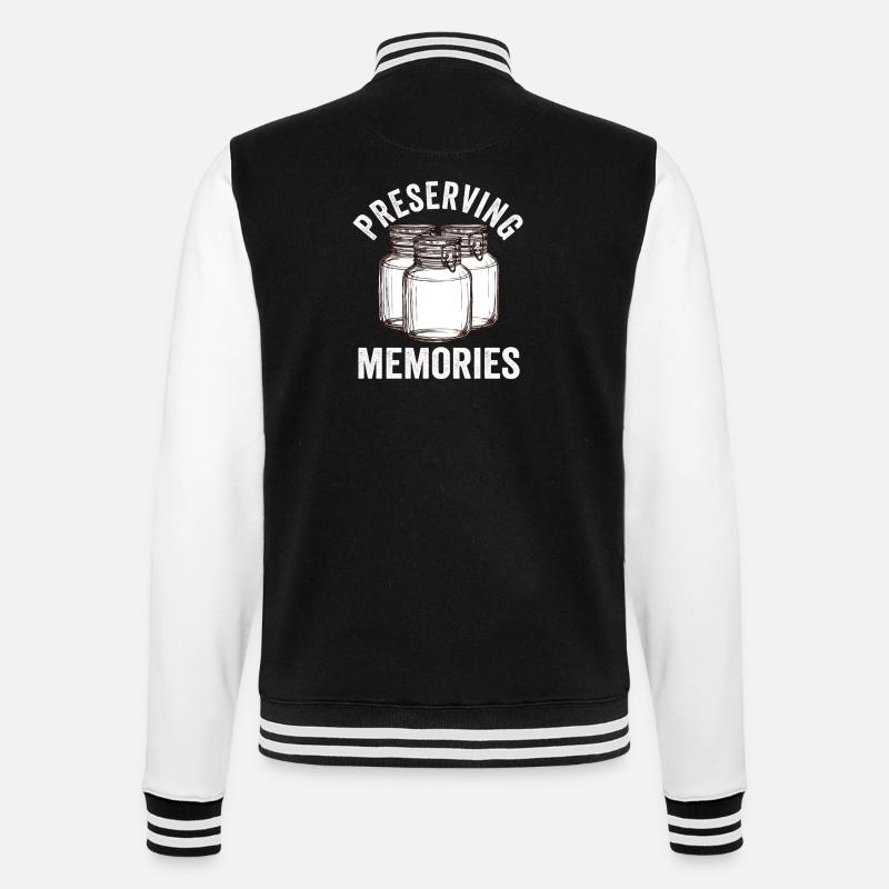 Einmachen Erinnerungen bewahren - College-Sweatjacke - Schwarz/Weiß