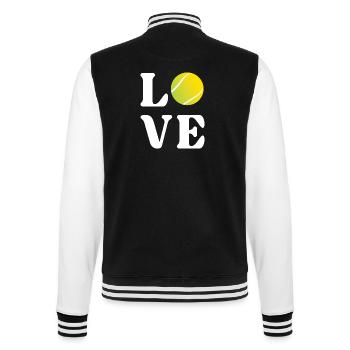 Tennisliebhaber - College-Sweatjacke - Schwarz/Weiß - Hinten - Marisol (170cm)