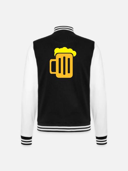 Glass of beer - College Sweat Jacket - black/white