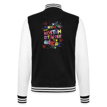 My costume is in the laundry Carnival Carnival - College Sweat Jacket - black/white - Back - Marisol (170cm)