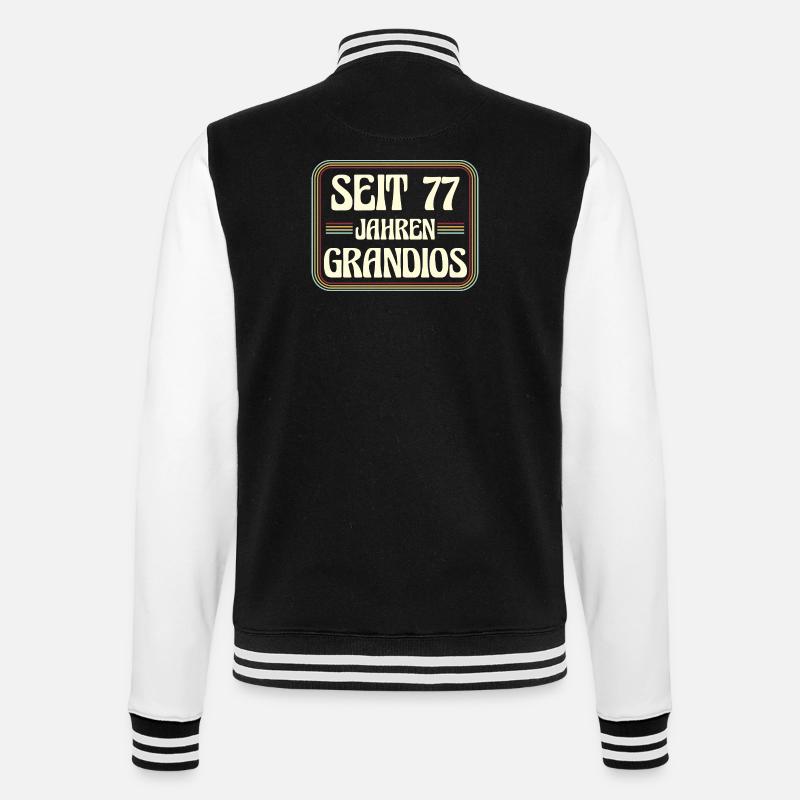 77 ans Anniversaire 77e - Veste Teddy - noir/blanc