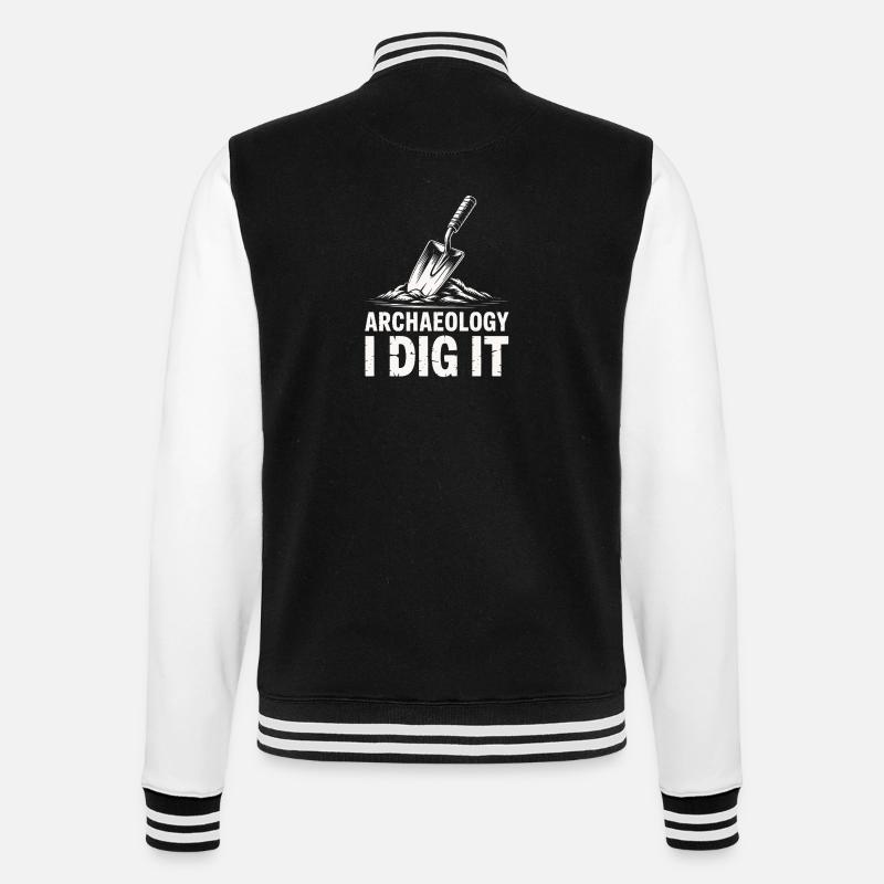 Archaeology I Dig It - College Sweat Jacket - black/white
