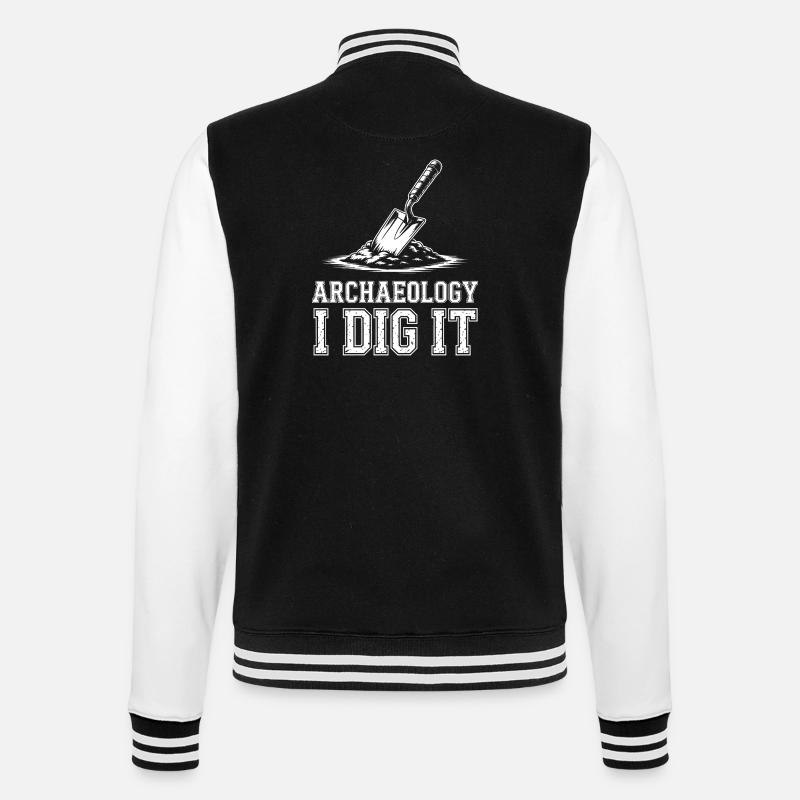 Archaeology I Dig It Tee - College Sweat Jacket - black/white