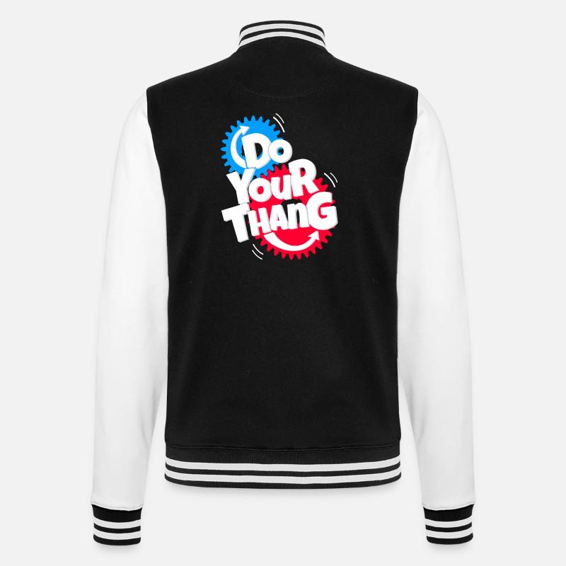 do your thang - College Sweat Jacket - black/white