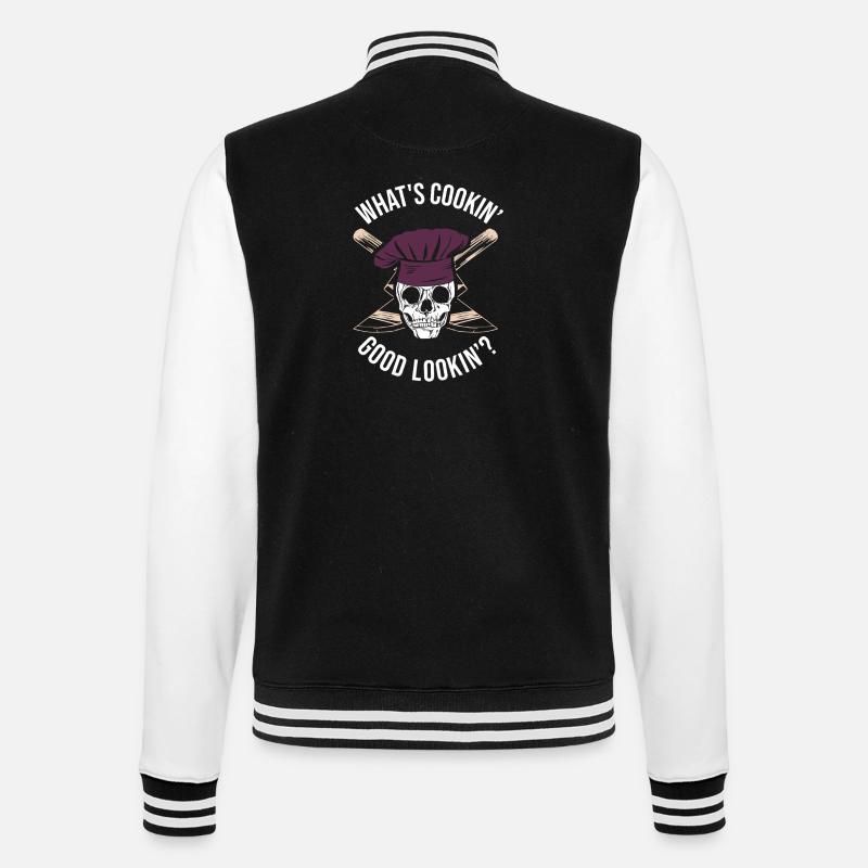 Kopfskull Chef : Qu’est-ce qui cuisine ? - Veste Teddy - noir/blanc