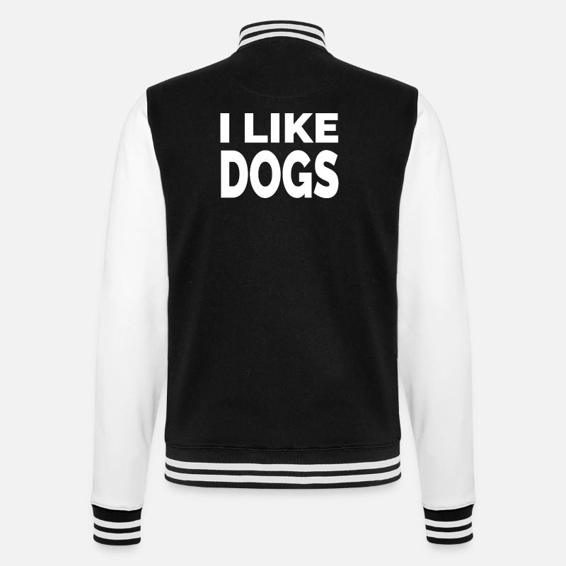 Hunde - College-Sweatjacke - Schwarz/Weiß