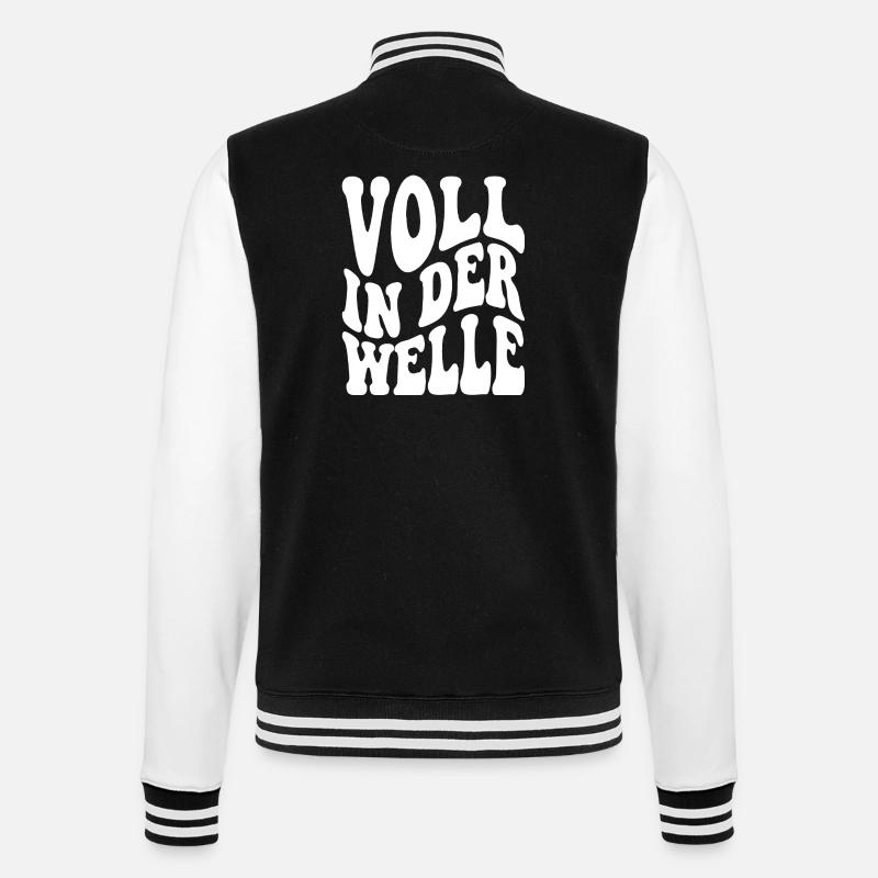 Plein dans la vague - Veste Teddy - noir/blanc