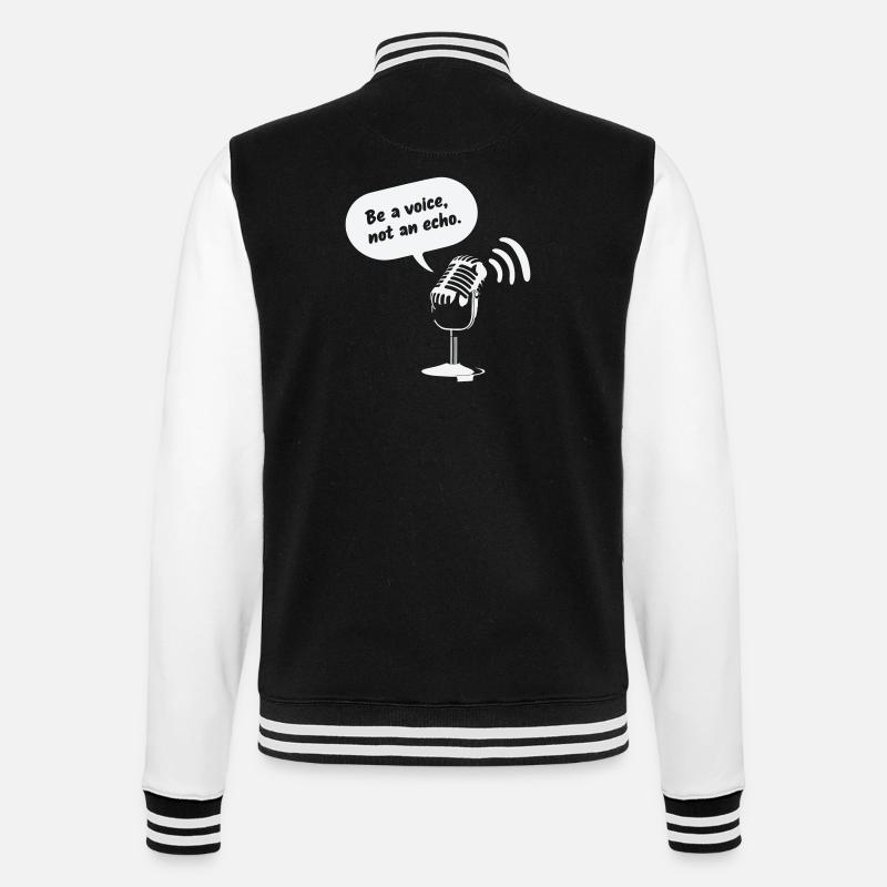 Sois une voix, pas un écho - Veste Teddy - noir/blanc