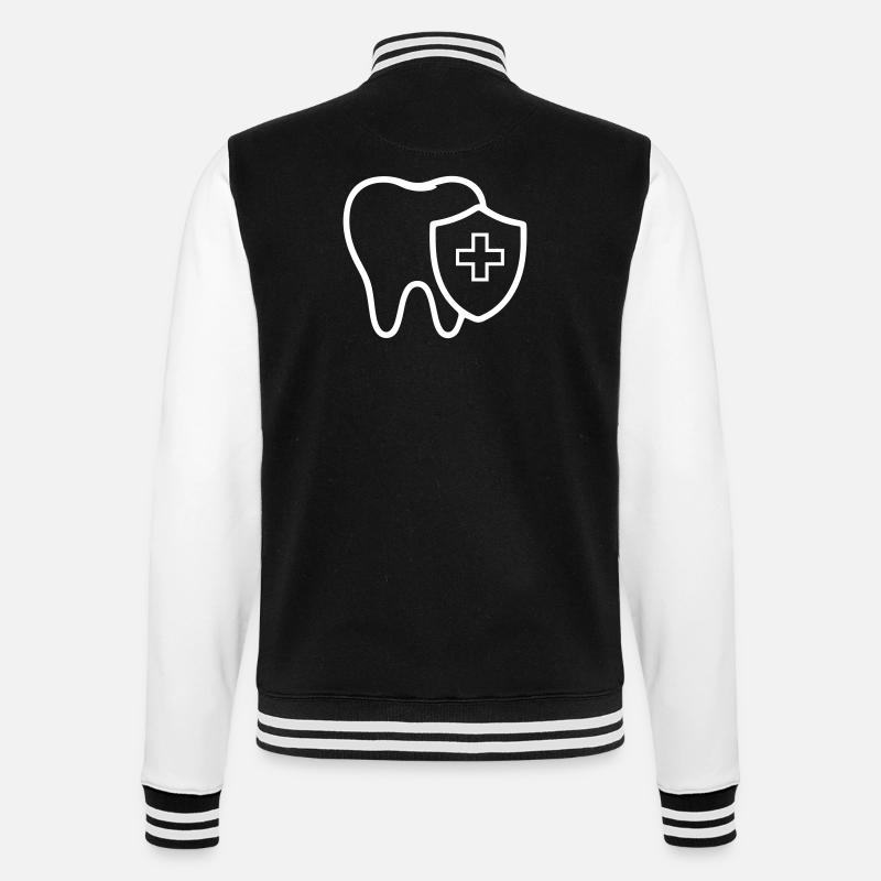 Icône de la dent dentiste - Veste Teddy - noir/blanc