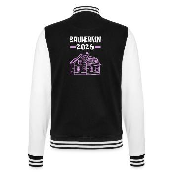 Client 2026 - College Sweat Jacket - black/white - Back - Marisol (170cm)