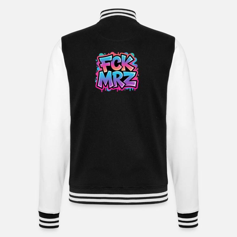 FCK MAR - Anti CDU Meme - Veste Teddy - noir/blanc