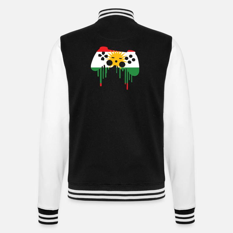 Drapeau de jeu kurde - Veste Teddy - noir/blanc