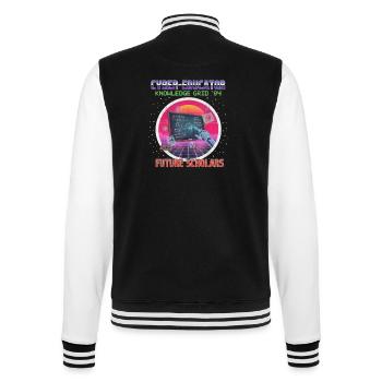 Cyber Teacher - College-Sweatjacke - Schwarz/Weiß - Hinten - Marisol (170cm)