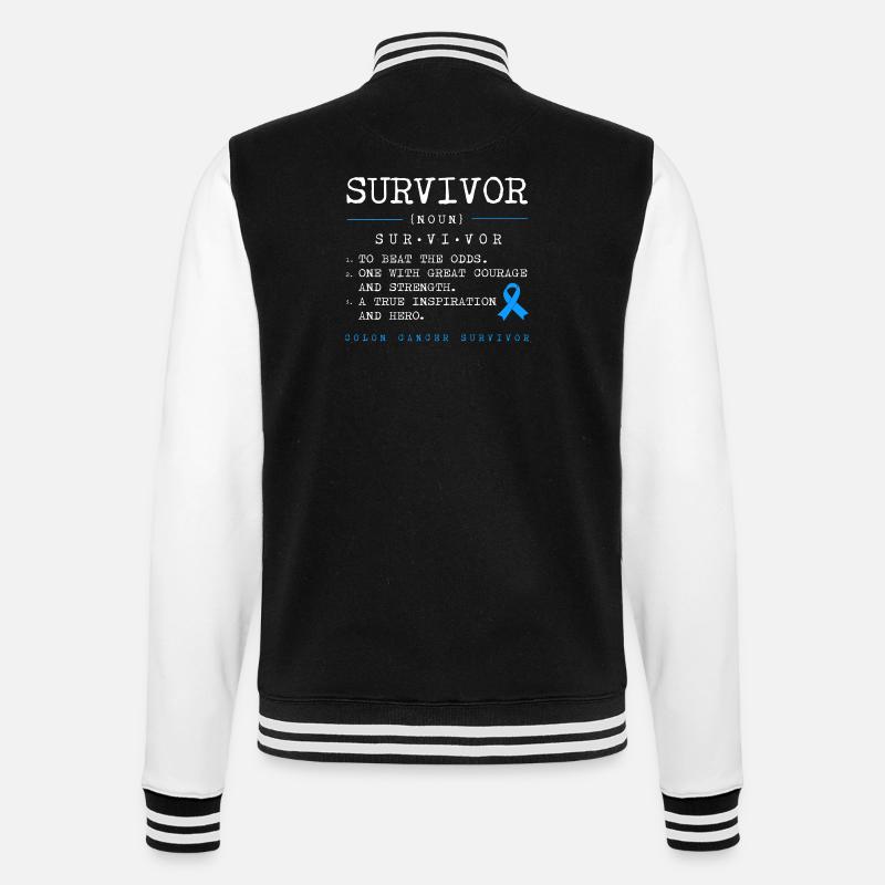 Darm Krebs Dickdarm - College-Sweatjacke - Schwarz/Weiß