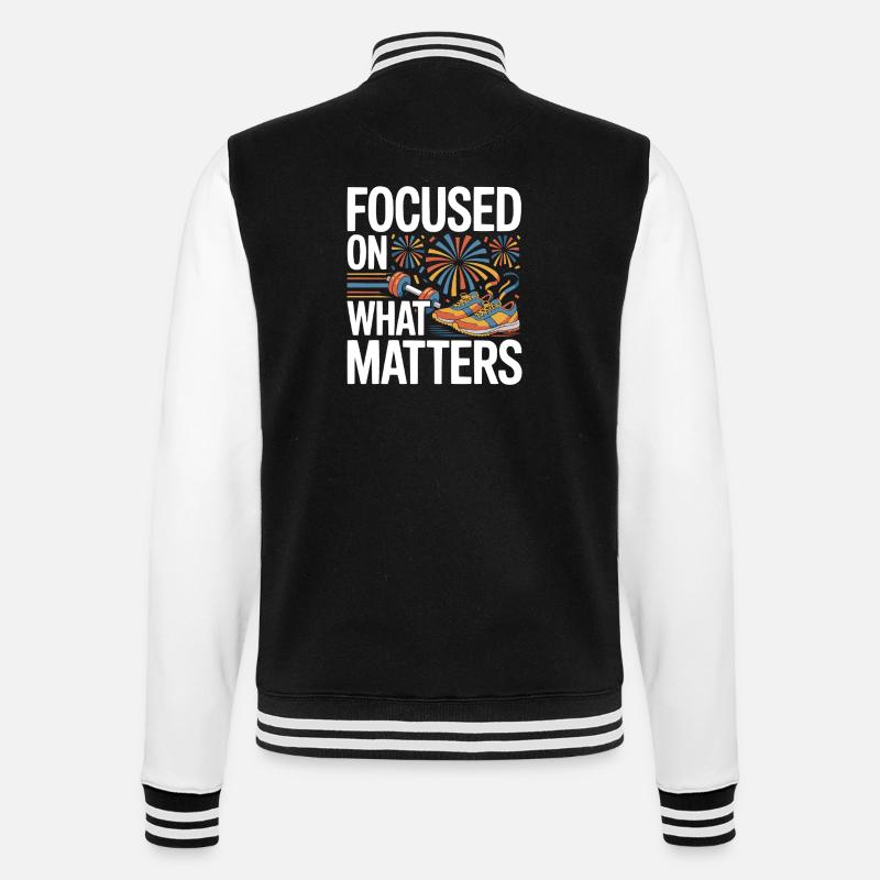 New Years Resolution Motivational Quotes - College Sweat Jacket - black/white