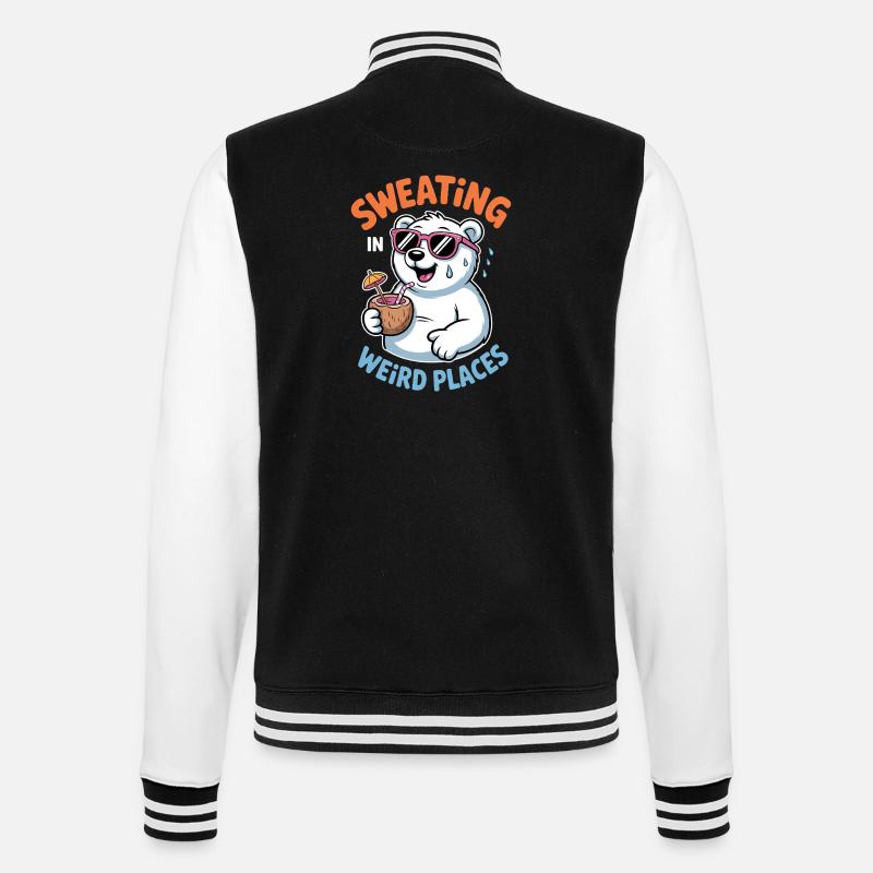 Sweating Sayings Funny Sweating Gift - College Sweat Jacket - black/white