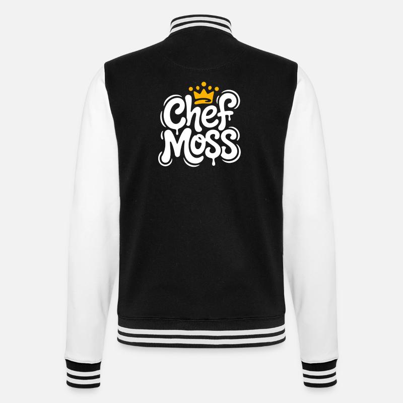 Chef Moss Graffiti Crown - College Sweat Jacket - black/white