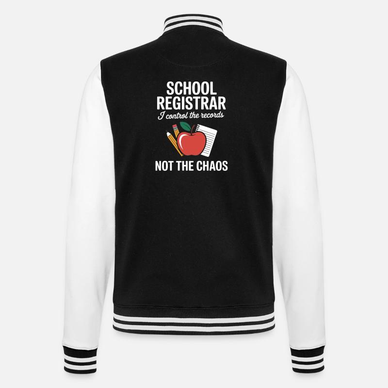 Schulsekretärin Front Office Schule Geschenk - College-Sweatjacke - Schwarz/Weiß