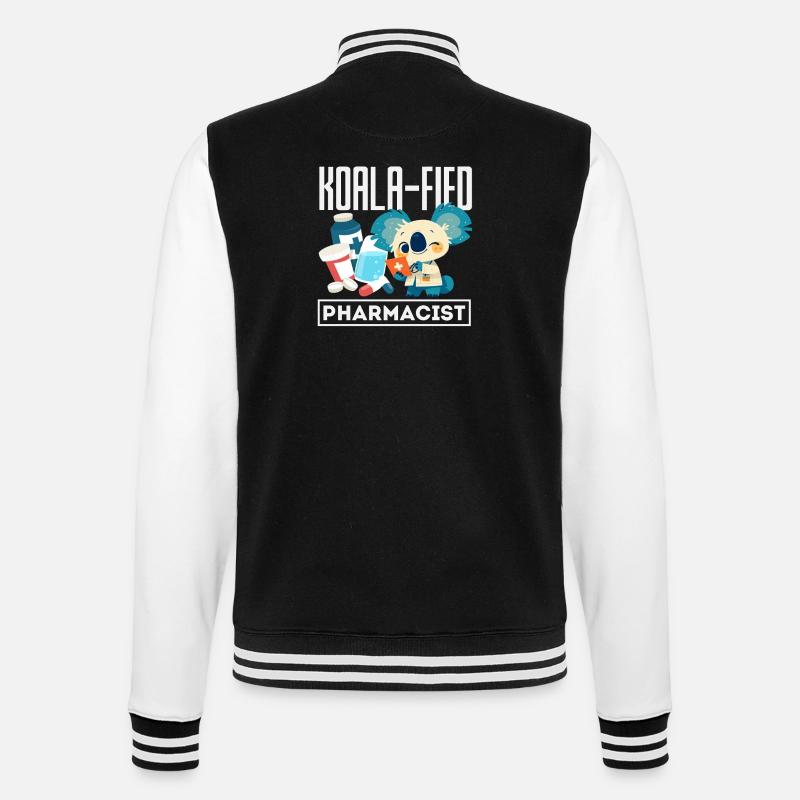 Koala Pharmacist Pharmacy Technician - College Sweat Jacket - black/white