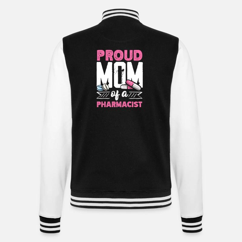 Stolze Mutter Eines Pharmazeuten - College-Sweatjacke - Schwarz/Weiß
