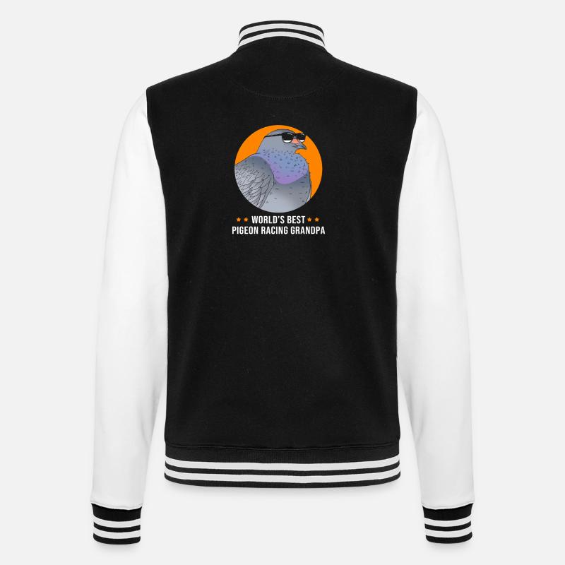Course de pigeons Pigeons - Veste Teddy - noir/blanc