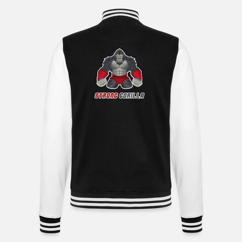 Gorilla MMA Workout - College Sweat Jacket - black/white