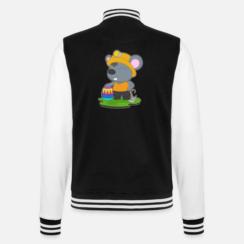 Mouse Easter Mining - College Sweat Jacket - black/white