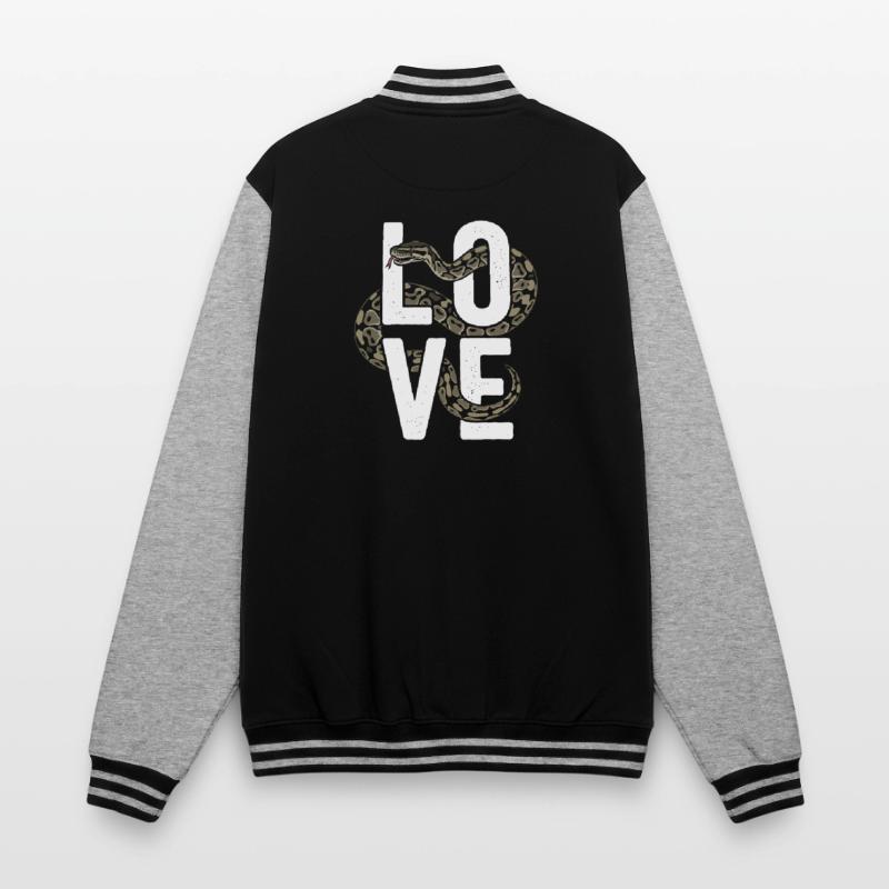 King Python Snakes LOVE Terrarium Python College Sweat Jacket