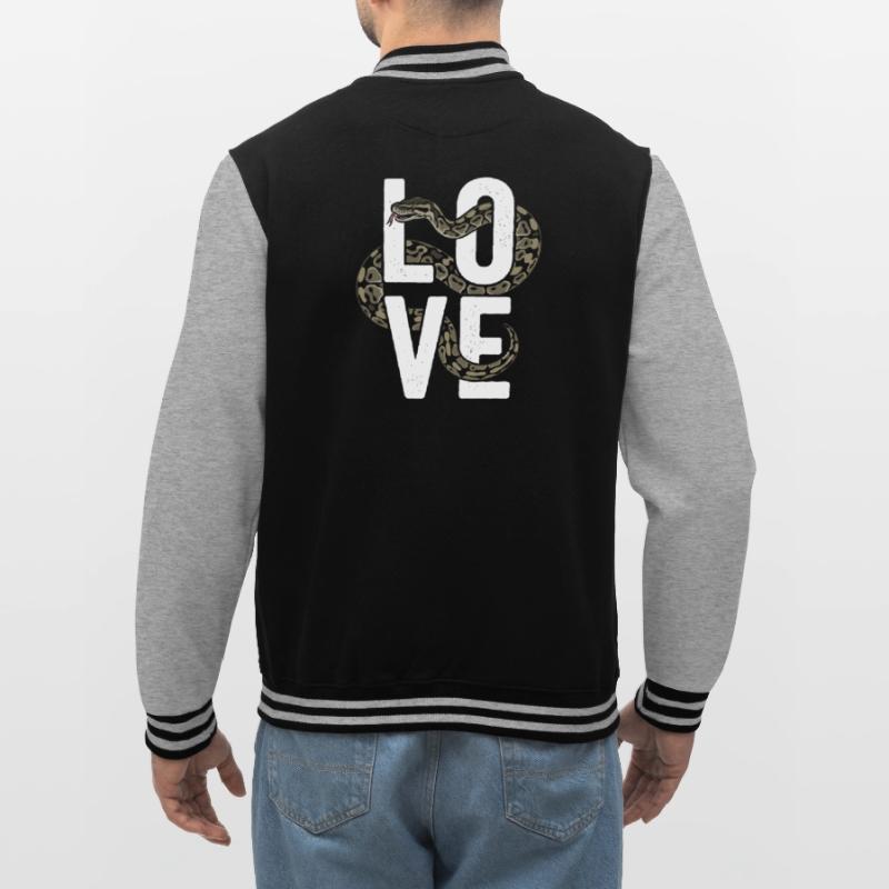 King Python Snakes LOVE Terrarium Python College Sweat Jacket