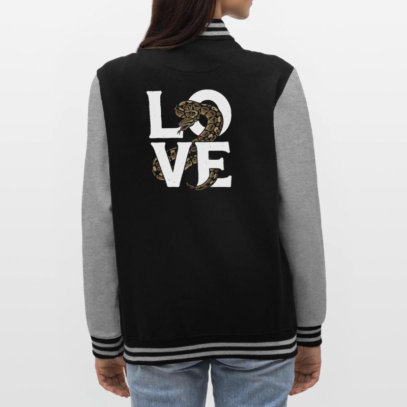 King Python Snakes LOVE Terrarium Python College Sweat Jacket