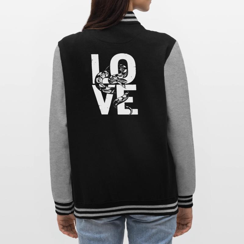 King Python Snakes LOVE Terrarium Python College Sweat Jacket