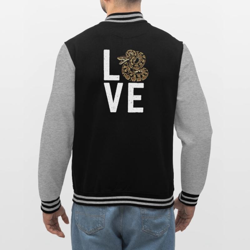King Python Snakes LOVE Terrarium Python College Sweat Jacket