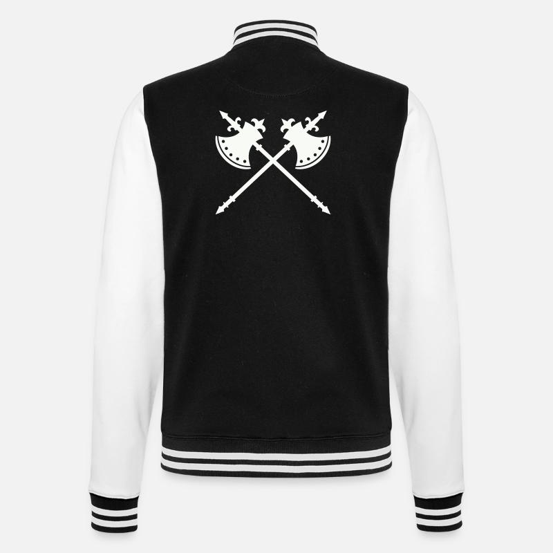 Axe de guerre de croisement - Veste Teddy - noir/blanc