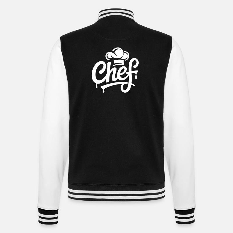 Lettrage du logo du chef - Veste Teddy - noir/blanc