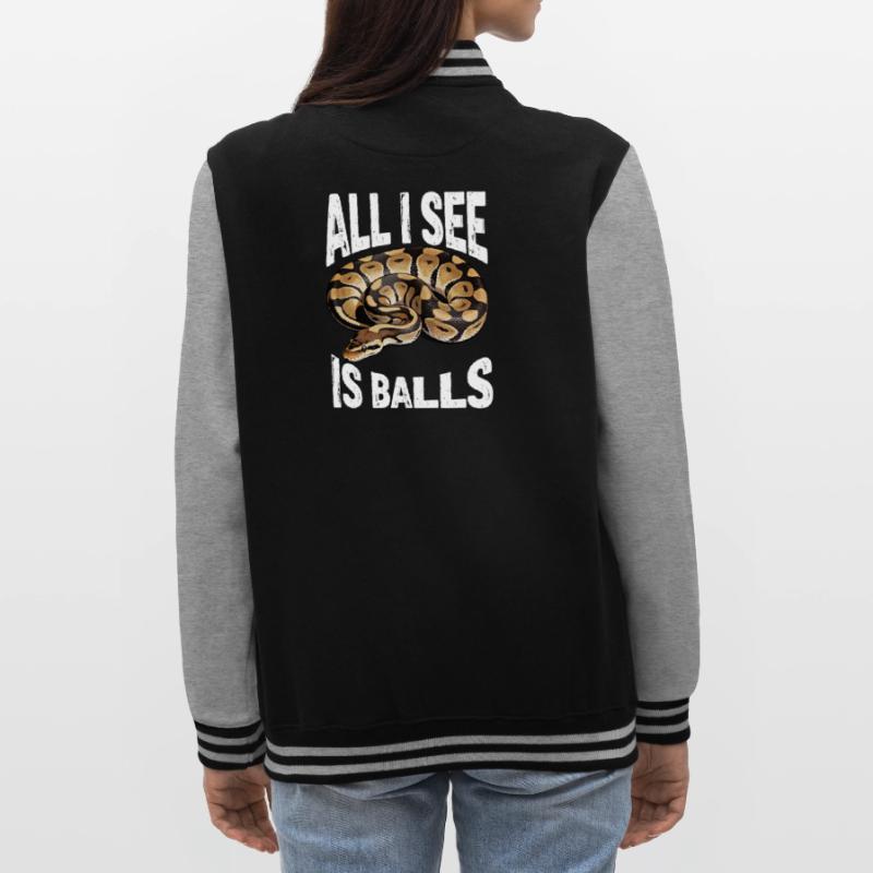 King Python Snakes Lover Terrarium Python College Sweat Jacket