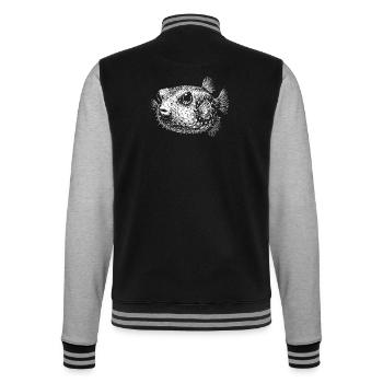 Poisson-globe - Veste Teddy - noir/gris chiné - Dos - Marisol (170cm)