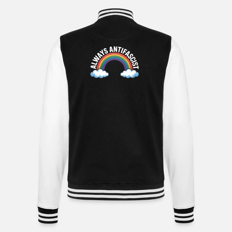 Always Antifascist – Antifa Tee - College-Sweatjacke - Schwarz/Weiß