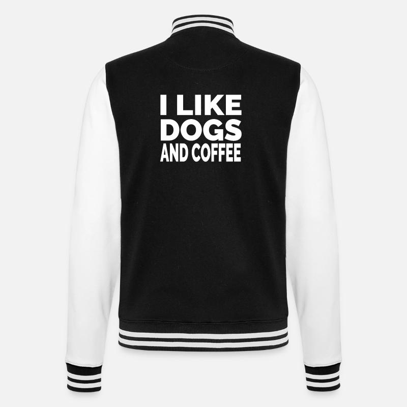 Hunde - College-Sweatjacke - Schwarz/Weiß