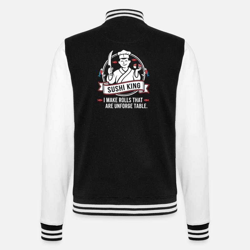 Sushi King: Unforgettable Rolls - College Sweat Jacket - black/white