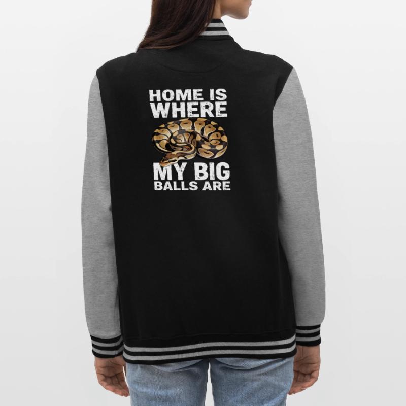 King Python Snakes Lover Terrarium Python College Sweat Jacket