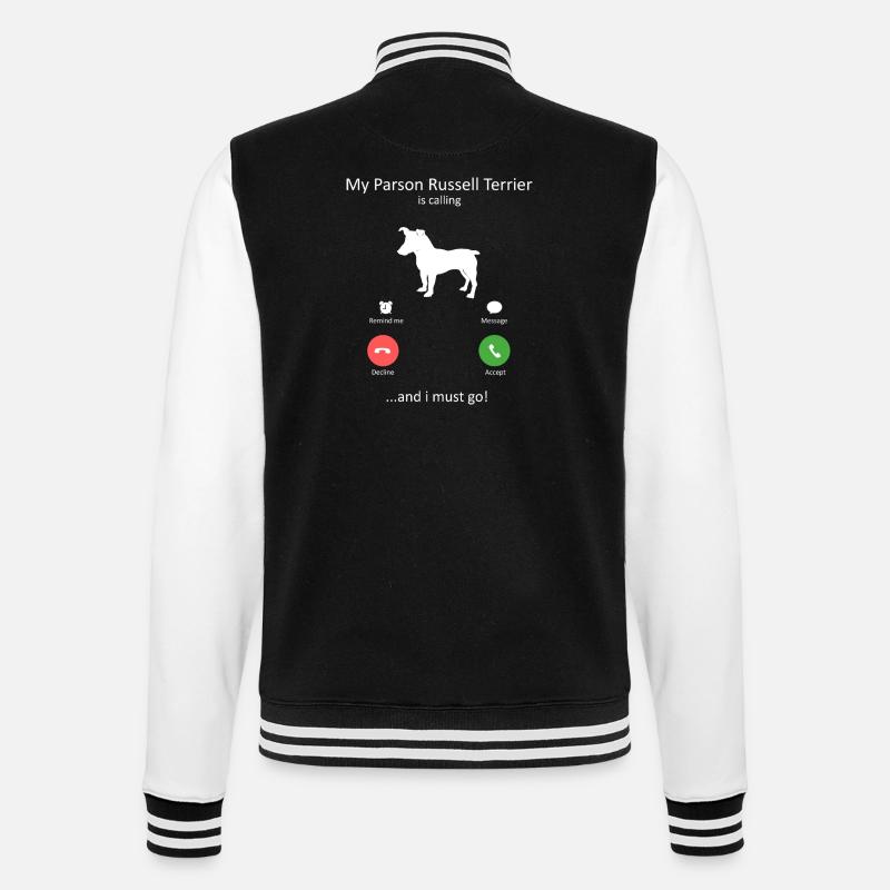 Parson Russell Terrier ruft lustigen Hund - College-Sweatjacke - Schwarz/Weiß