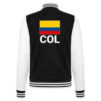 Drapeau de la Colombie avec l’abréviation COL - Veste Teddy - noir/blanc - Dos - Marisol (170cm)
